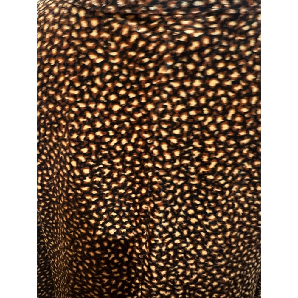 Vintage Dressing Clio Brown Print Long Sleeve Square Neck Dress‎ Medium - Picture 4 of 11